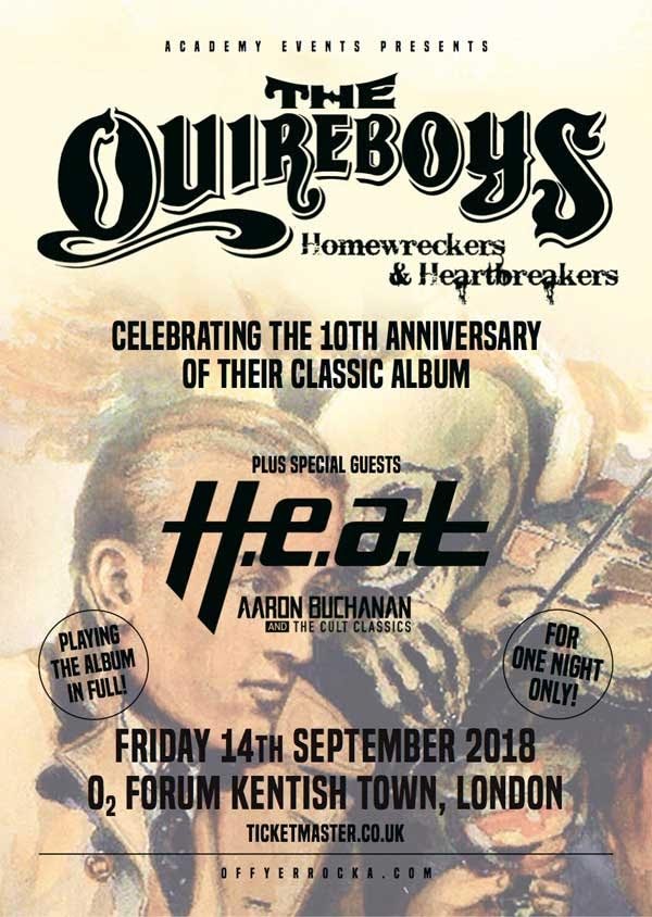 THE QUIREBOYS To Release 10th-Anniversary Edition Of 'Homewreckers & Heartbreakers'