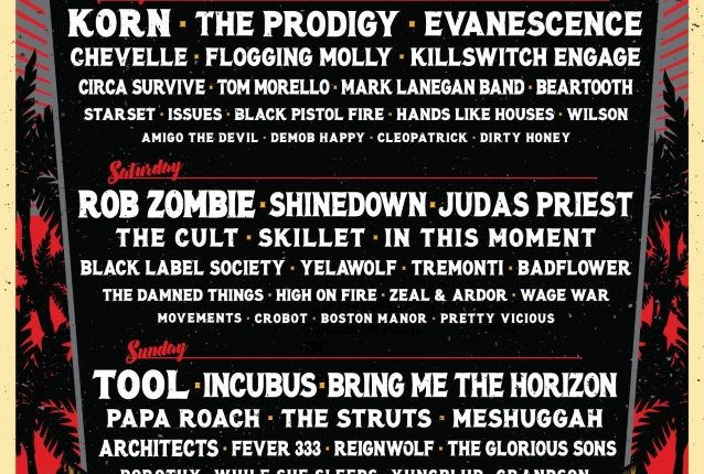 TOOL, KORN, ROB ZOMBIE, JUDAS PRIEST Set For Next Year’s WELCOME TO ROCKVILLE Festival
